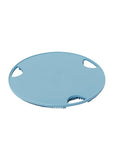 Boie USA Flat Body Scrubber - Soft Silicone-Like Exfoliating Shower Scrubber & Body Cleansing Brush - Stick-to-Wall Loofah Replacement - Antimicrobial Exfoliator for All Skin Types (Blue)