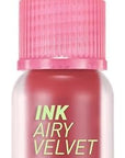 Peripera Ink Airy Velvet Lip Tint | High-Pigmentation, Lightweight, Soft, Moisturizing, Not Animal Tested (033 FAVORITE PINK ROSE (NEW))