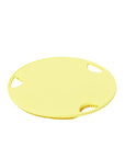 Boie USA Flat Body Scrubber - Soft Silicone-Like Exfoliating Shower Scrubber & Body Cleansing Brush - Stick-to-Wall Loofah Replacement - Body Exfoliator for All Skin Types (Yellow)