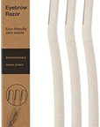 Biodegradable Zero Waste Eco Friendly Compostable 3 Pc Wheat Straw Face Dermaplaning Blade / Eyebrow Hair Trimmer / Shaver Disposable Facial Hair Removal / Face Razor