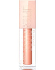 Maybelline Lifter Gloss, Hydrating Lip Gloss with Hyaluronic Acid, High Shine for Plumper Looking Lips, Amber, Cream Neutral, 0.18 Ounce