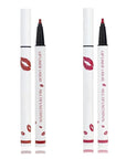 Longwear Liquid Lip Liner, Matte Lip Tint Stain Marker Pen, 2 in1 Liquid Lipstick & Lip Liner Pencil, Long Lasting Waterproof Lip gloss for Women, Fuller Lips Makeup (01+02)