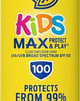Banana Boat Kids MAX Protect & Play Sunscreen Spray SPF 100, 6oz | Clear Spray Sunscreen, Kids Sunscreen Spray, Kids Sunblock Spray, Kids Spray Sunscreen, Kids Sunscreen SPF 100, 6oz