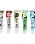 5 PACK NK Lip Gel with Vitamin E Coconut, Rose Hip, Argan, Aloe and Mint Lip Gloss by Nicka K New York