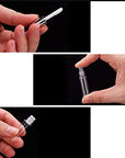 12Pcs 1.2ml Mini Empty Refillable Clear Plastic Lip Gloss Tubes Cosmetic Makeup Sample Packing Storage Container Vial Pot(Black)