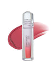 ETUDE Over Glowy Lip Stain Tint #14 Hey Pearl | Non-Sticky Vegan Lip Tint | Moisturized & Long-lasting Lip Gloss | Daily Tint for Dry Lips, Korean Makeup