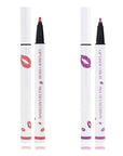 Longwear Liquid Lip Liner, Matte Lip Tint Stain Marker Pen, 2 in1 Liquid Lipstick & Lip Liner Pencil, Long Lasting Waterproof Lip gloss for Women, Fuller Lips Makeup (07+08)