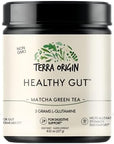 Healthy Gut Matcha Green Tea | 30-Servings with L-Glutamine, Zinc, Glucosamine, Slippery Elm Bark and More!