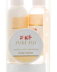 PURE FIJI Spa Gifts for Women and Man - Body Gift Box Include: Sugar Scrub 2 Oz, Bath and Body Oil 1/2 Oz, Body Butter and Body Lotion 1 Oz, Scent Сoconut Milk and Honey