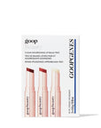 goop Beauty Lip Balm Trio | Clean Moisturizer for Chapped, Cracked & Dry Lips | Clear, Garnet, & Rose | Tinted for Sheer Color | Petroleum Free | 0.16 fl oz Each