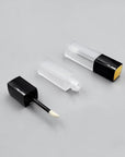 3 Pcs 5ml Frosted Glass Lip Gloss Tubes Refillable Square Lip Glaze Containers with Wands and Stoppers Mini Lip Balm Bottles Vials for DIY Makeup Travel