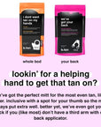 b.tan Back Self Tanning Applicator | We've Got Your Back - Sunless Tanner Back Mitt with Handles, Streak-Free, Even Application, Velvety Soft, Reusable & Washable Sunless Tan