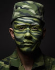 BADCOLOR Green Face Body Paint Stick, St Patrick's Day Blendable Eye Black Deep Green Face Painting Kit for Sports Camo, Halloween SFX Makeup Cosplay Joker Zombie Vampire Costume Parties