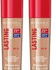 Rimmel Lasting Finish 25HR Foundation, 400 Natural Beige of 2)