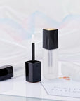 3 Pcs 5ml Frosted Glass Lip Gloss Tubes Refillable Square Lip Glaze Containers with Wands and Stoppers Mini Lip Balm Bottles Vials for DIY Makeup Travel