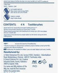 Oral-B Cavity Defence Deep Clean + Whitening Toothbrush with Charcoal Extract Bristles, Tongue Cleaner and Hygienic Head Caps, Medium, Pack of 4