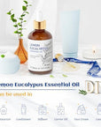 HIQILI Lemon Eucalyptus Oil, for Spary, Diffuser, Indoors, Outdoors, Garden, Yard, 100% Pure Natural - 1.01 Fl Oz