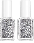 essie Nail Polish, Glossy Shine Silver Glitter, Set in Stones, 0.46 Fl Oz (Pack of 2)