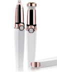 Abhiya's Facial Hair Remover & Eyebrow Trimmer - 2 in 1 Electric Women's Face, Nose & Body Shaver - Painless Epilator - USB Rechargeable with LED Light