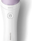 Philips Beauty Lady Electric Shaver Series 6000, Cordless with 4 Accessories, BRL136/00, White