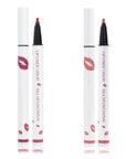 Longwear Liquid Lip Liner, Matte Lip Tint Stain Marker Pen, 2 in1 Liquid Lipstick & Lip Liner Pencil, Long Lasting Waterproof Lip gloss for Women, Fuller Lips Makeup (02+07)