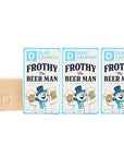 Duke Cannon Supply Co. Big Brick of Soap Bar for Men Holiday Edition - Frothy the Beer Man (Woodsy Sandalwood Scent), 10 oz. (3 Pack)