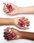 essie Nail Polish Set, electric butterfly , Longwear Gel-like Nail Polish, Woven at Heart, Coral + Put in the Patchwork, Red, Gel-like Shiny Top Coat