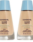 COVERGIRL Clean Matte Liquid Foundation Classic Ivory, , of 2) 1 oz