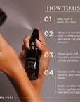 Face Tanning Mist, Organic Ingredients, Sunless Self Tanner, Bronzing, Hydrating, Steak-Free, Long Lasting Glow