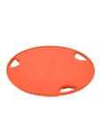 Boie USA Flat Body Scrubber - Hygienic, Exfoliating Loofah Alternative - Feels Like Silicone Scrubber Gentle on Sensitive Skin, Hypoallergenic, BPA- & Latex-Free, Made in The USA (Orange)