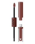 NYX PROFESSIONAL MAKEUP Shine Loud, Long-Lasting Liquid Lipstick with Clear Lip Gloss - Boundary Pusher (Warm Brown)
