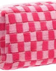 Pazimiik checkered makeup bag for