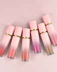 5 Pcs Gradient Pink Lip Gloss Tubes 8ml Empty Refillable Plastic Lip Gloss Containers with Wand Applicators for DIY Lip Gloss Lipstick