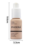 2 Pack PHOERA Foundation, Long-Lasting Waterproof Oil Control Concealer Flawless Soft Matte Liquid Foundation.106 - Warm Sun