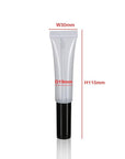 COSIDEA 50 pack Empty White 15ml Squeeze lip gloss tubes with wand 0.5oz soft lipgloss container chapstick containers empty tube