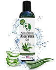 Earth's Daughter Organic Aloe Vera Gel from Fresh Cut 100% Pure Organic Aloe leaves – Fast Absorbing for Face, Skin, Hair & Body – Vegan, Unscented, Natural - 8 Oz USA Made