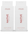 Native Body Wash for Men & Women, Seasonal | Sulfate, Paraben, and Dye Free, with Naturally Derived Clean Ingredients Leaving Skin Soft and Hydrating, Warm Cider & Cinnamon 18 oz - 2 Pk