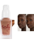 Soft Focus Deep Liquid Concealer Foundation, Lightweight Hydrating