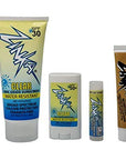 Zinka Sunny Days Personal Pack - SPF 30/50 - UVA & UVB Sunscreen Protection for Face, Body, Lips - Water Resistant, Oil Free, No Parabens (Nosecoat, Lotion, Face Stick, Lip Balm)