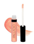Palladio Lip Gloss, Non-Sticky Lip Gloss, Contains Vitamin E and Aloe, Offers Intense Color and Moisturization, Minimizes Lip Wrinkles, Softens Lips with Beautiful Shiny Finish, Pink Pearl