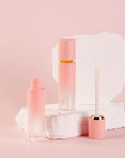 5 Pcs Gradient Pink Lip Gloss Tubes 8ml Empty Refillable Plastic Lip Gloss Containers with Wand Applicators for DIY Lip Gloss Lipstick