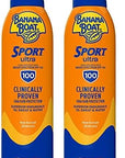 Banana Boat Sport Ultra SPF 100 Sunscreen Spray, 6oz | Sport Sunscreen Spray SPF 100, Banana Boat Sunscreen SPF 100 Spray, High SPF Sunscreen, Water Resistant Sunscreen, 6oz (Pack of 2)