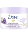 Dove Exfoliating Body Polish Body Scrub Crushed Lavender & Coconut Milk 10.5 oz