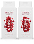 Native Body Wash for Men & Women, Seasonal | Sulfate, Paraben, and Dye Free, with Naturally Derived Clean Ingredients Leaving Skin Soft and Hydrating, Sweet Cinnamon Hearts 18 oz - 2 Pk
