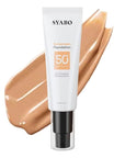 Tinted Face Sunscreen, SPF 50 Sunscreen for Face, Hydrating Sun Essence, Concealer Sunscreen, Lightweight Travel Size Against UVA and UVB Sun Protection, Buff 50ml / 1.7oz