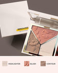 Highlighter & Contour & Blush 3 in 1 Compact Make-up