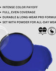 Mehron Makeup Color Cups | Stage, Foundation, Face Paint, Body Paint, Halloween | Face Paint Makeup | Greasepaint .5 oz (14 g) (Blue)