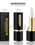 Kaely 2Pcs Black Silver Gel Eyeliner Pencil,Natural Cream Eye Liner Waterproof Smudge Proof,Cat Eye Black Smokey Eyeshadow Palette Stick Crayon,Goth Halloween Makeup,delineador de ojos contra el agua