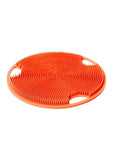 Boie USA Flat Body Scrubber - Hygienic, Exfoliating Loofah Alternative - Feels Like Silicone Scrubber Gentle on Sensitive Skin, Hypoallergenic, BPA- & Latex-Free, Made in The USA (Orange)