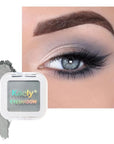 Buildable Matte Eyeshadow Makeup Palette Single - Smoky Gray Shades | Creamy Pressed Powder for Easy Blending | Mini Travel Palette for Women | Everyday Natural Eye Makeup